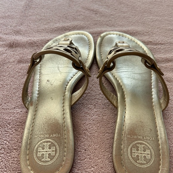 Gold Tory Burch Miller Thong - Picture 3 of 3